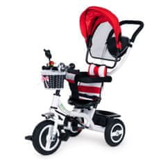 EcoToys JM-066-9L RED Trojkolka s otočným sedadlom červená