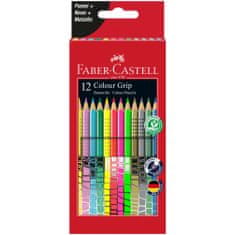 Faber-Castell Pastelky Color Grip metalické-pastelové-neónové set 12 farebné