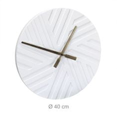 Relax Moderné nástenné hodiny biele, 34563 40cm