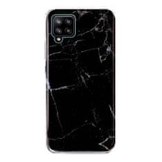 WOZINSKY Wozinsky Marble silikónové puzdro pre Samsung Galaxy A12/Galaxy M12 - Čierna KP10141