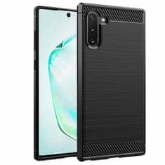 IZMAEL Carbon Shield TPU puzdro pre Samsung Galaxy Note 10 - Čierna KP19363