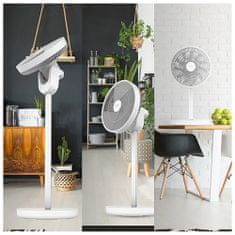 Cecotec Ventilátor , 8243 EnergySilence 2600 Sunflower, stojanový, aku, priemer 33 cm, 12 rýchlostí, 2 režimy, diaľkové ovládanie, 22 W