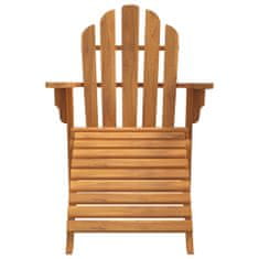 Vidaxl Záhradné stoličky Adirondack s podnožkami 2 ks masívny teak