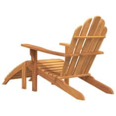 Vidaxl Záhradné stoličky Adirondack s podnožkami 2 ks masívny teak