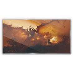 COLORAY.SK Skleneny obraz Fantasy dragon maľovanie 100x50 cm