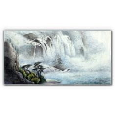 COLORAY.SK Skleneny obraz Rieka vodné vodopád stromy 100x50 cm