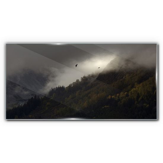 COLORAY.SK Skleneny obraz Maľovanie mrak hory
