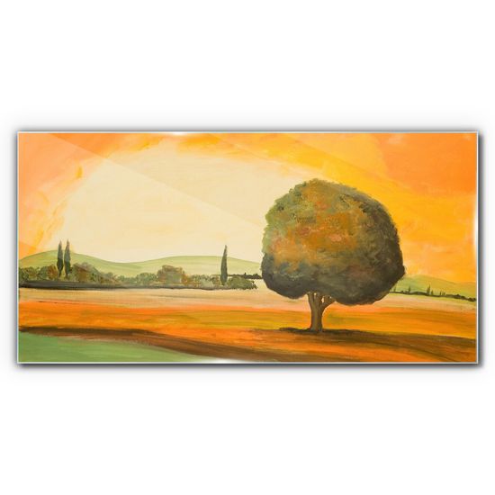 COLORAY.SK Skleneny obraz Maľovanie krajinnej strom
