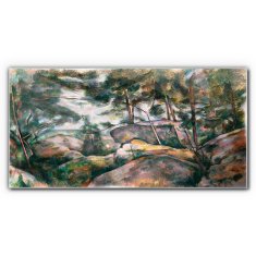 COLORAY.SK Sklenený obraz Skaly v lese cézanne 100x50 cm