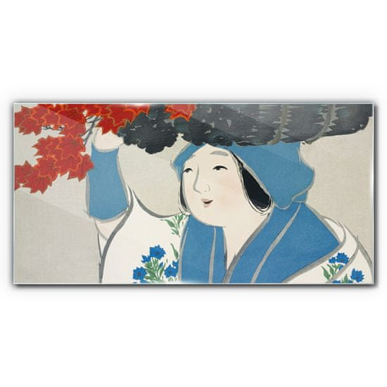 COLORAY.SK Sklenený obraz Ženy kimono listy