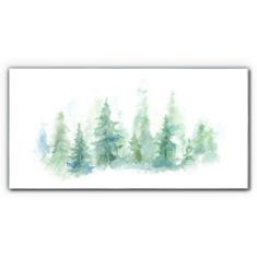 COLORAY.SK Skleneny obraz Lesy akvarel stromu 120x60 cm