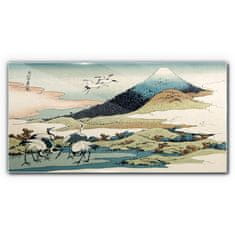 COLORAY.SK Skleneny obraz Horské zvieracie vtáky japonci 140x70 cm
