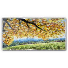 COLORAY.SK Skleneny obraz Jesenné lístie strom 140x70 cm