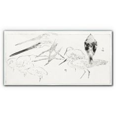 COLORAY.SK Skleneny obraz Kreslenie zvierat vták 120x60 cm