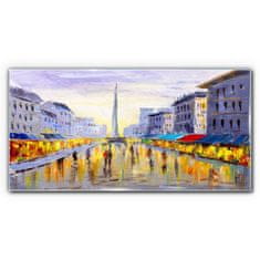 COLORAY.SK Skleneny obraz Abstrakcie mestského trhu 120x60 cm