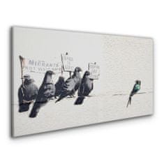 COLORAY.SK Obraz Canvas Protestujúci Birds Banksy 120x60 cm