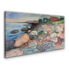 COLORAY.SK Obraz Canvas Shore s červeným domom munch 100x50 cm