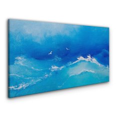 COLORAY.SK Obraz canvas Morské vlny vtáky obloha 100x50 cm