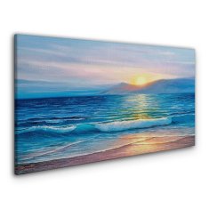 COLORAY.SK Obraz Canvas Ocean Sea Waves Coast 140x70 cm