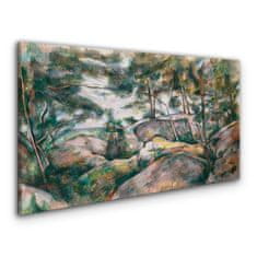 COLORAY.SK Obraz Canvas Skaly v lese Cézanne 120x60 cm