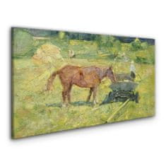 COLORAY.SK Obraz Canvas Zvieracie kone poľa dediny 120x60 cm