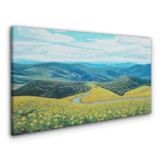 COLORAY.SK Obraz canvas Kvety hory stromy krajina 120x60 cm