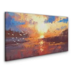 COLORAY.SK Obraz canvas Jazero Mraky Sunset 120x60 cm