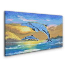 COLORAY.SK Obraz canvas Abstrakcie Dolphins Nebo 100x50 cm