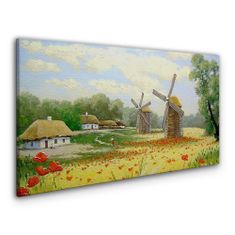 COLORAY.SK Obraz canvas Country Mraky Maki Kvety 100x50 cm