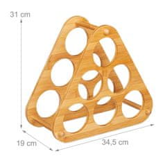Relax Bambusový stojan na víno na 6 fliaš, 8816