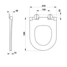 AQUALINE PETIT WC sedátko, biela PT005 - Aqualine