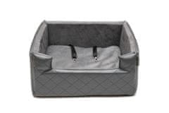 Noah Autosedačka pre psov Mia Lux Metallic grey L Amibelle_2205