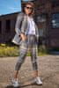 Dámske elegantné nohavice Blanchegeus A336 šedo-ružová XL
