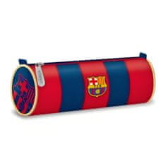 FAN SHOP SLOVAKIA Okrúhly Peračník FC Barcelona, Pruhy a znak, Vrecko a zips, 21x8x8cm