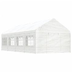 Petromila vidaXL Altánok so strechou, biely 8,92x4,08x3,22 m, polyetylén