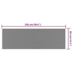 Vidaxl Vonkajší koberec hnedo-biely 80x250 cm obojstranný dizajn