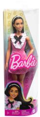 Mattel Barbie Modelka 209 - Ružové kockované šaty FBR37