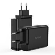 shumee GaN 140W napájací zdroj nabíjačka 4 porty 2x USB-C + 2x USB - čierna