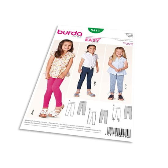 Burda Strih Burda 9415 - Detské legíny