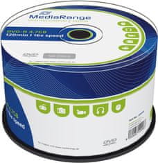 MediaRange DVD-R 4,7GB 16x, Spindle 50ks