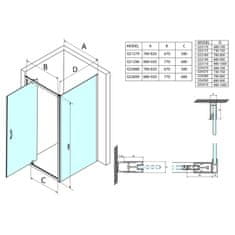Gelco SIGMA SIMPLY obdĺžnikový sprchovací kút pivot dvere 900x1000mm L/P variant, číre sklo - Gelco