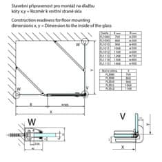 POLYSAN FORTIS LINE obdĺžnikový sprchovací kút 1200x1000 mm, R variant FL1012RFL3510 - Polysan