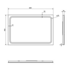 SAPHO GEMINI LED podsvietené zrkadlo 400x600mm GM040 - Sapho