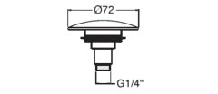 SAPHO Náhradná plastová zátka Click Clack, 72mm, chróm RI20351 - Sapho