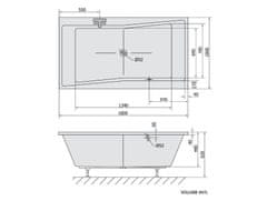 POLYSAN QUEST obdĺžniková vaňa 180x100x49cm, biela 78511 - Polysan