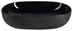 SAPHO PRIORI keramické umývadlo 58x40 cm, čierna PI031 - Sapho