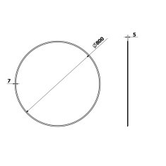 SAPHO RENGAS okrúhle zrkadlo 800mm s fazetou, bez úchytu RG080 - Sapho