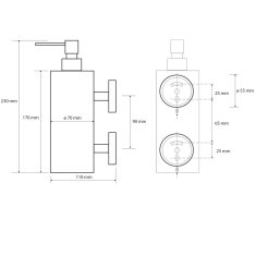 SAPHO X-ROUND dávkovač mydla 550ml, chróm (104109032) XR102 - Sapho