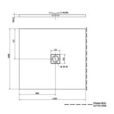 SAPHO FLEXIA vanička z liateho mramoru s možnosťou úpravy rozmeru, 110x100x3cm 72922 - Sapho