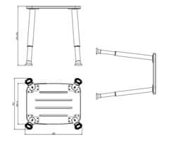 SAPHO Kúpeľňová stolička, bambus AE865 - Sapho